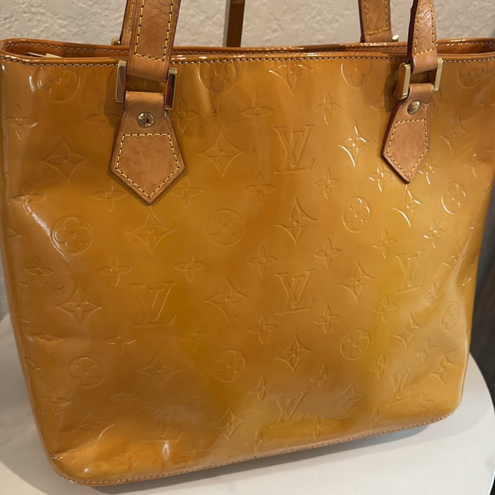 Louis Vuitton Mustard Patent Leather Tote - Picture 5 of 14